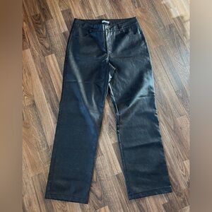 Dark brown / Black garage leather pants never wore